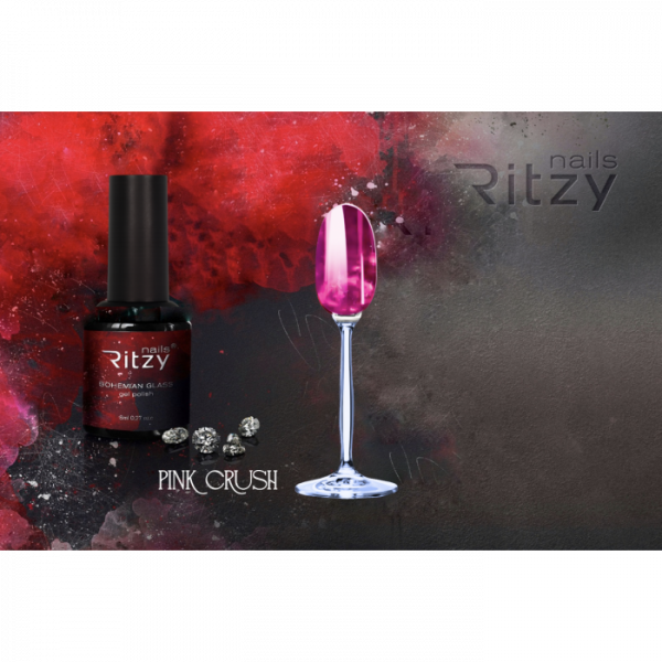 BOHEMIAN Glass gel polish PINK CRUSH