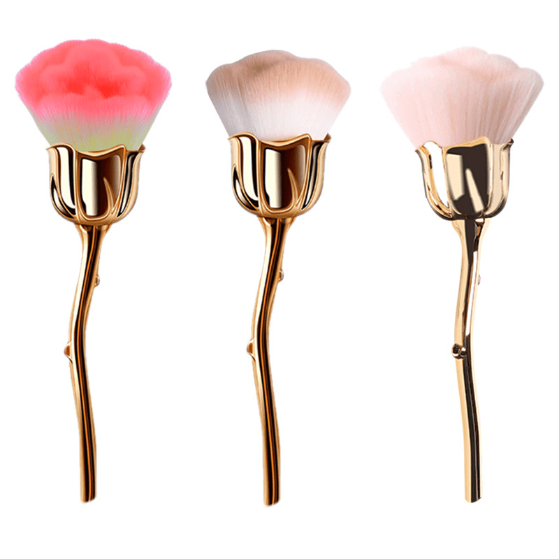 Nagelkunst-Staubpinsel, rosa Rosen-Design, Maniküre-Staubpinsel