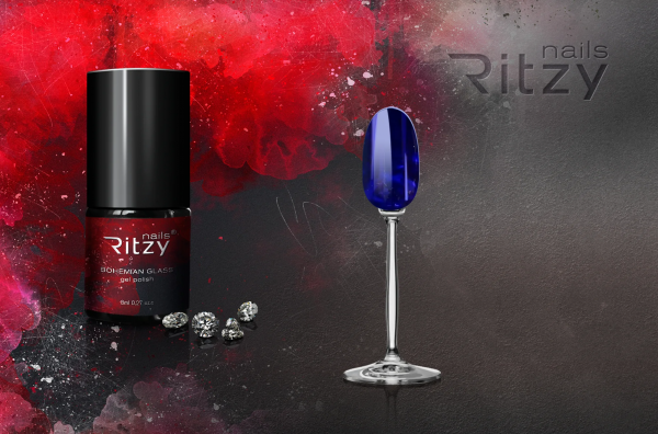 "Bohemian Glass" Gel polish Blue