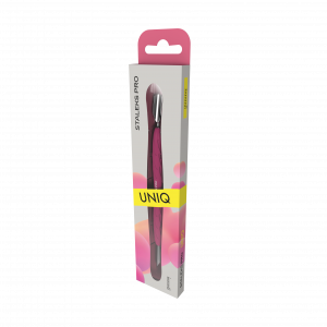 Nagelhautschieber Für Maniküre Mit Silikongriff "Gummy" UNIQ 10 TYPE 2 (Schmaler Runder Schieber + Schräger Schieber)