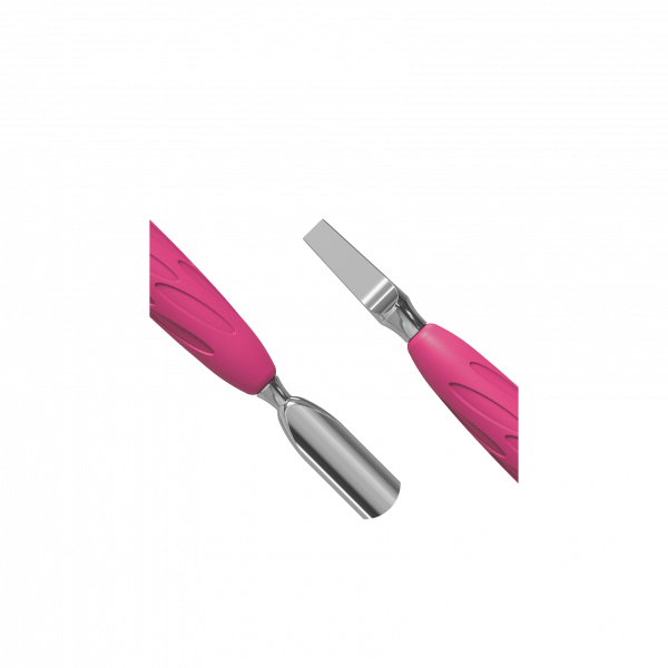 Nagelhautschieber Für Maniküre Mit Silikongriff "Gummy" UNIQ 10 TYPE 5 (Schmaler Runder Schieber + Breite Klinge)