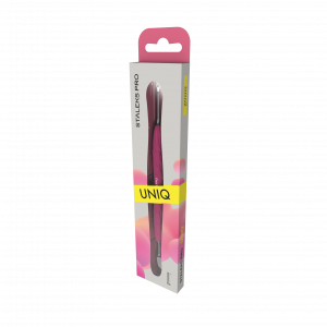 Nagelhautschieber Für Maniküre Mit Silikongriff "Gummy" UNIQ 11 TYPE 1 (Flacher Gerader Schieber + Ring)