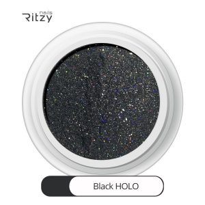 BLACK HOLO superfine glitter