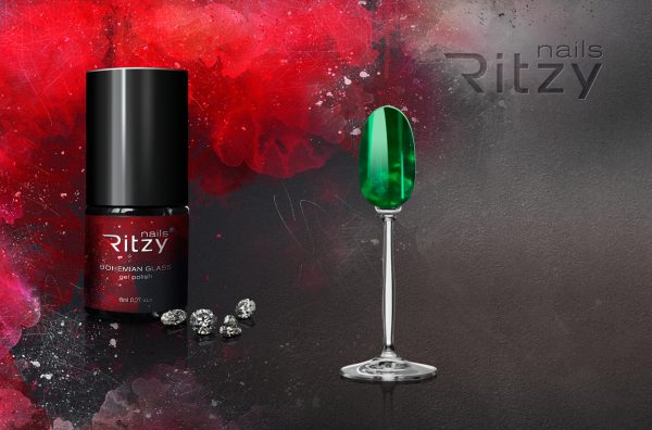 "Bohemian Glass" Gel polish Emerald