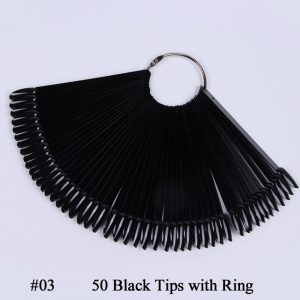 Display Nail Art Tip 50St Schwarz