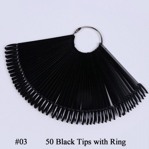 Display Nail Art Tip 50St Schwarz