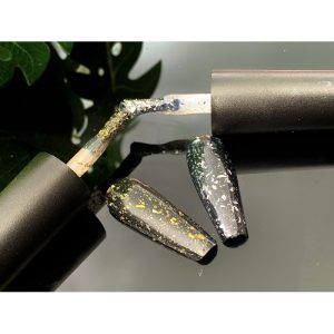 ARGENTO Top mit Silber Flocken