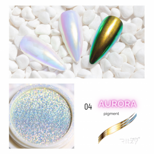 AURORA (unicorn) nail powder 04 GOLDEN RAINBOW