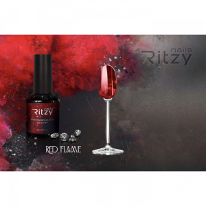 BOHEMIAN Glass gel polish RED FLAME